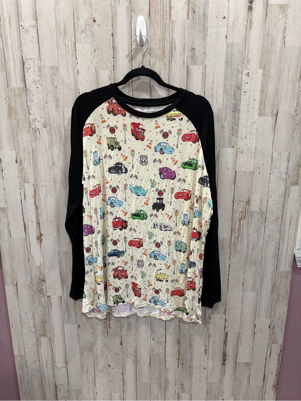 Little Snuggles XL Disney Cars Bamboo Pajama Top Lightning McQueen Long Sleeve